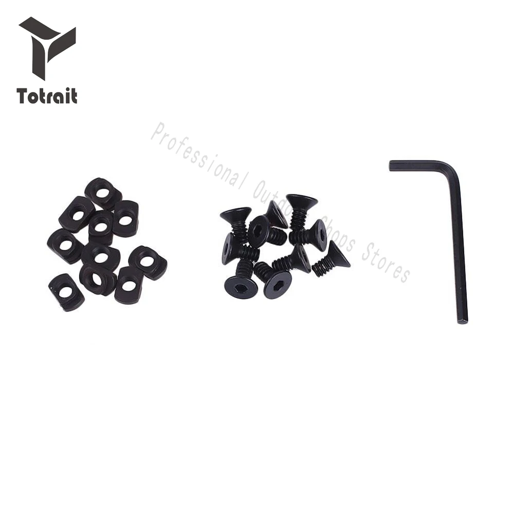 TOtrait 10Pcs Rail Screw And Nut Replacement Set Fit for M-LOK Sections For Hunting Keymod Accessories Metal | Спорт и развлечения