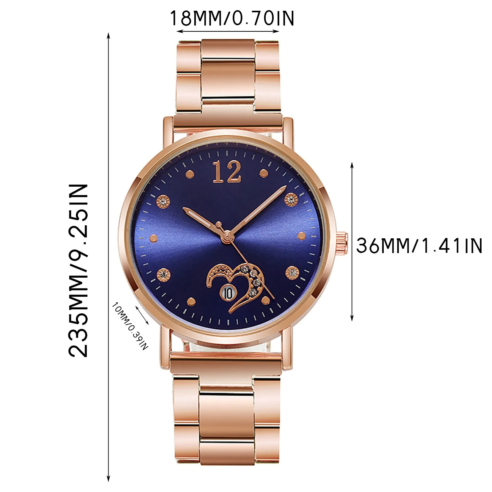 

Red Dial Temperament Luminous Stainless Steel Watch Women Band Glass Alloy Quartz Watch Women Relojes Para Mujer Relgio