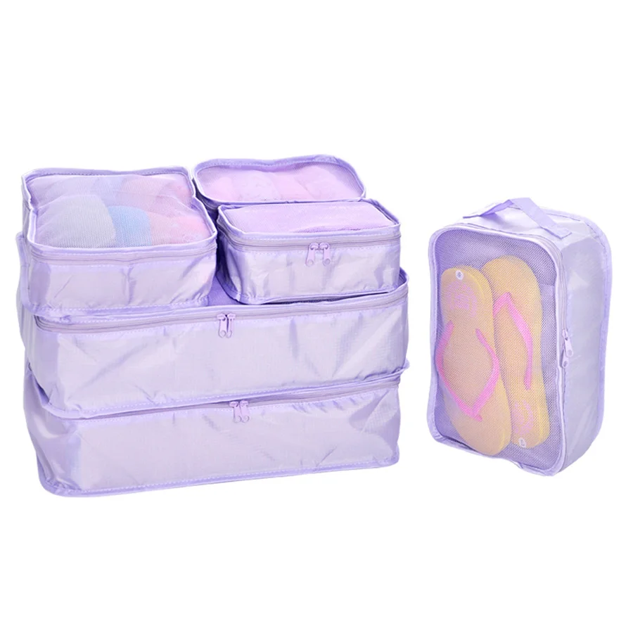 6 шт. набор органайзер для упаковки багажа дорожная сетка сумка хранения мягкая