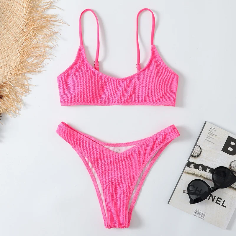 

Sexy Pink Bikinis Set Push Up Women's Swimwear Beach Wear Swimsuit Female Swimming Bathing Suit Girls Brazilian Bikini Summer