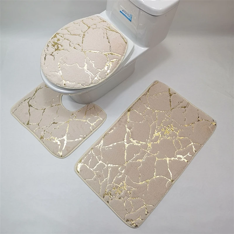 gold printing rugs for bedroom mechanical wash geometric print rug and carpets for home living room bathroom toilet mats set free global shipping