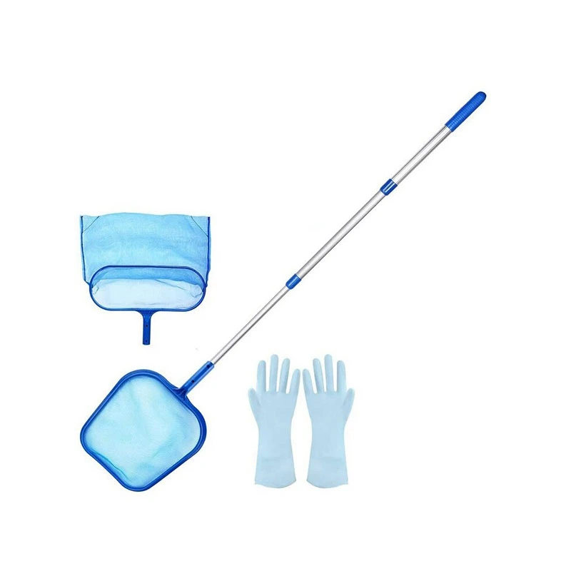

Leaf Skimmer Pool Cleaning Kit,Pool Pond Flat Net Pool Leaf Skimmer with Adjustable Telescopic Pole for Pool Garden,Etc CNIM Hot