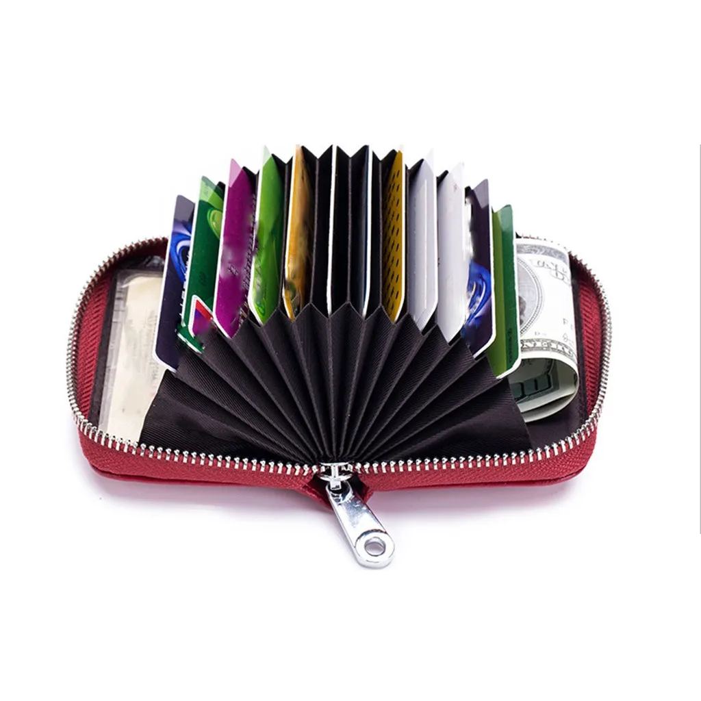 Aelicy модный кожаный кошелек унисекс первый слой Воловья кожа много карт на молнии