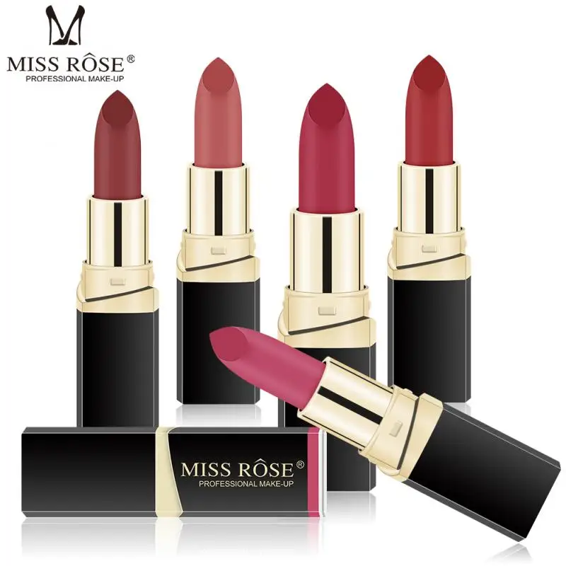 

MISS ROSE Velvet Matte Lipstick Lasting Moisturizer Lipstick No Fading Lip Glaze For Lady Lip Care Beauty Makeup Tools TSLM2