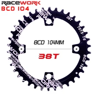 racework mountain bike 104bcd 32t 34t 36t 38t crank tooth plate parts bicycle crank circle crank single plate