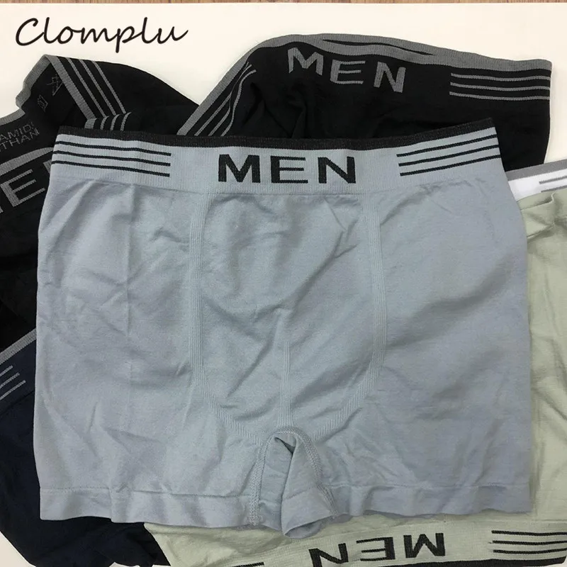 Clomplu новое нижнее белье дышащие нейлоновые мужские мягкие цветные однотонные боксеры мужские эластичные боксеры модные трусы для мужчин