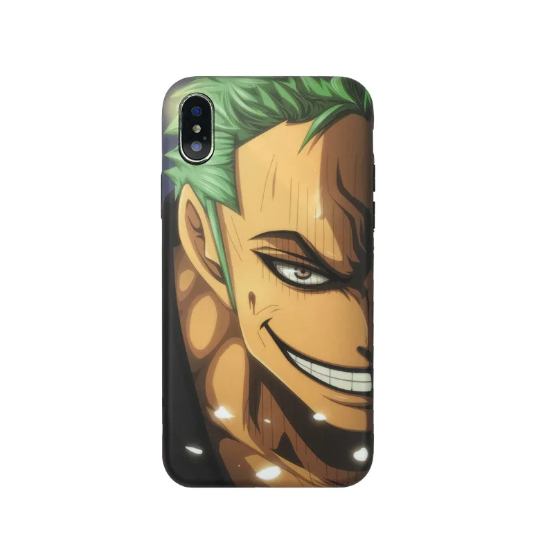 For iphone 8 XS 11 Pro MAX case silicone cover Roronoa Zoro One Piece Luffy Phone Case For coque iPhone 7 6 6S 8 Plus X XR Case