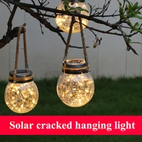 solar outdoor light household garden waterproof hanging lamp glass crack lamp outdoor decorative wall lamp
