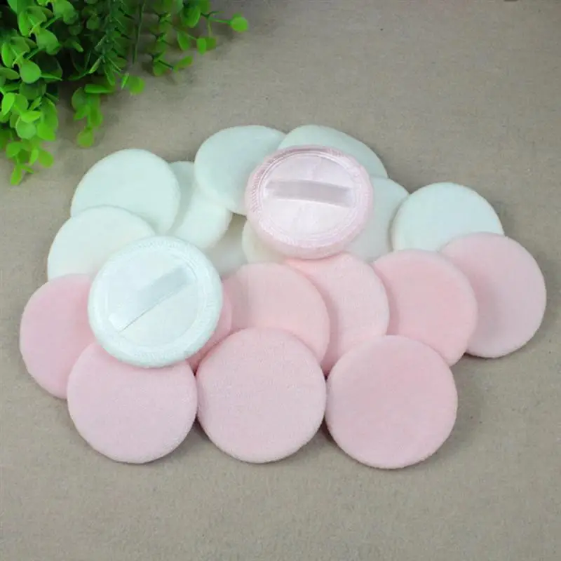 10 шт 55X6 мм круглый мягкий макияж смешивание порошка губки с лентой для косметики