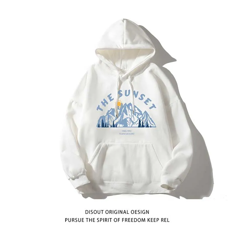 Толстовка мужская с капюшоном повседневный Свободный пуловер принтом модная