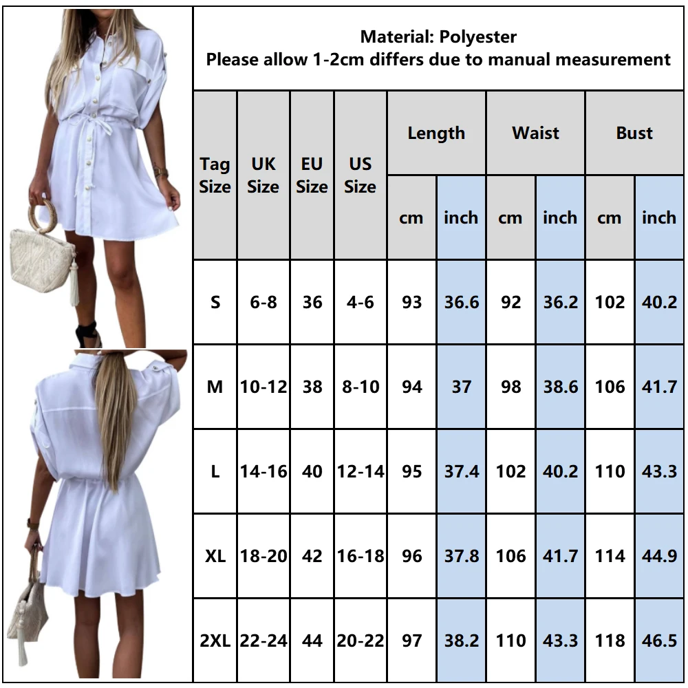 

Summer Half Sleeve White Pleated Shirt Dress 2021 Women Casual Turn Down Collar Mini Dress Button Ladies Office Vestidos D30