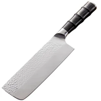 stainless steel santoku cleaver utility knife comfortable ergonomic non slip handle very sharp kitchen knives non stick knife