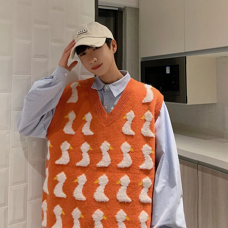 

Осень 2021 Новинка жилет с вышивкой вязаный свитер японский ретро с длинным рукавом трендовый свободный белый рекомендуется низкая цена