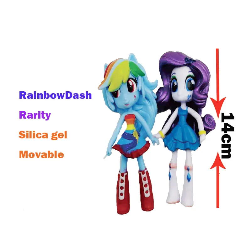 6 шт. мой маленький пони единорог мультфильм милые фигурки игрушки куклы дружба