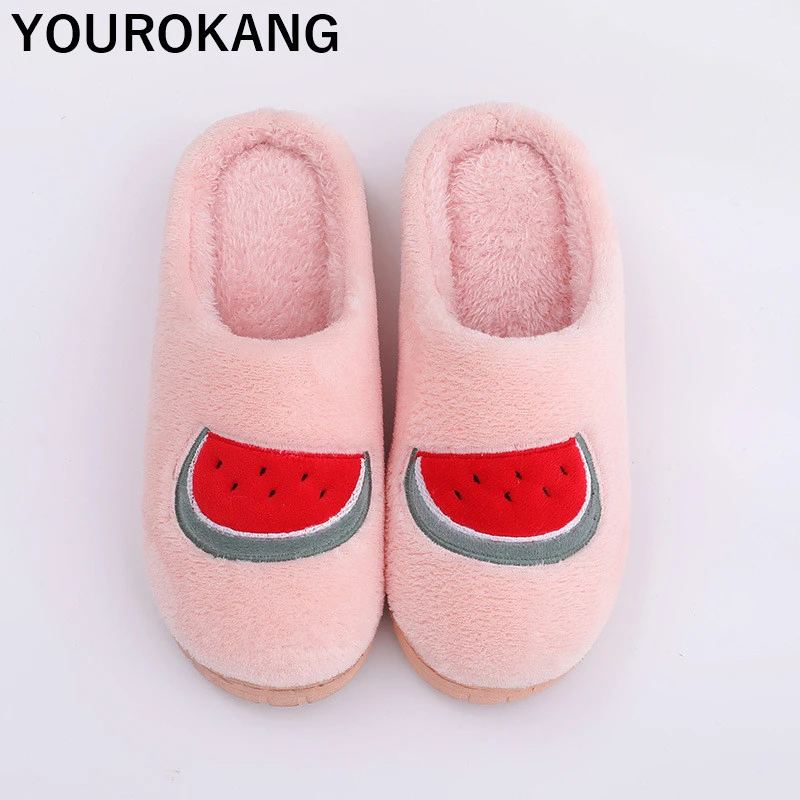 

Women Home Slippers Winter Warm Female Flip Flops Hot Sale Soft Plush Cotton Ladies Household Slipper New Arrival Couple Shoes