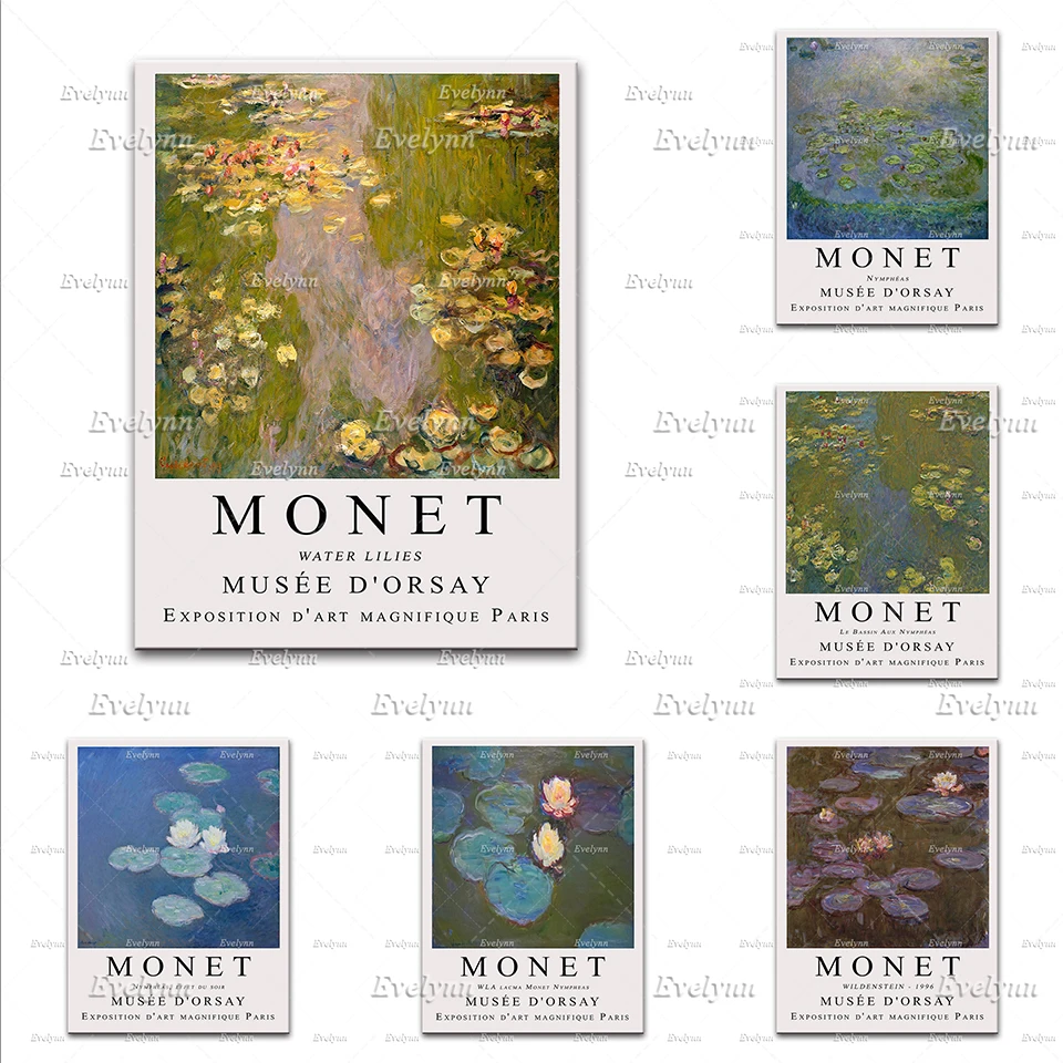 

Monet Exhibition Poster Prints, Water Lilies, Gallery Quality Art,Floral,Garden, Scenery, Nature, Wall Art Decor, Vintage, Gift