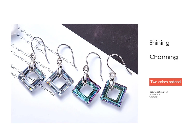 Warme Farben, женские серьги с кристаллами Swarovski, S925, серебряные серьги-капли с кристаллами, европейские ювелирные изделия, вечерние серьги