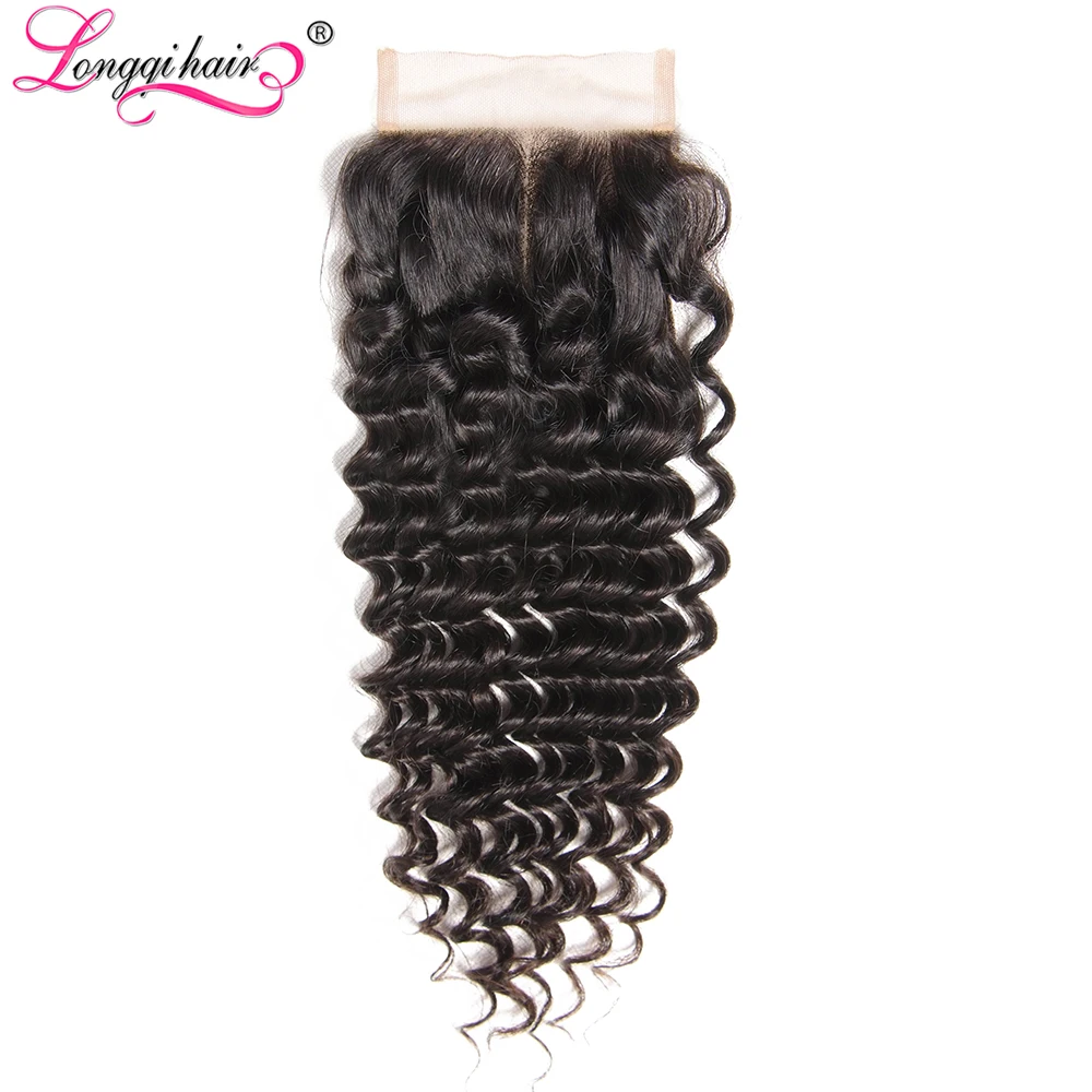 Волосы Longqi свободные части глубокие волнистые бразильские волосы на шнуровке 10 20
