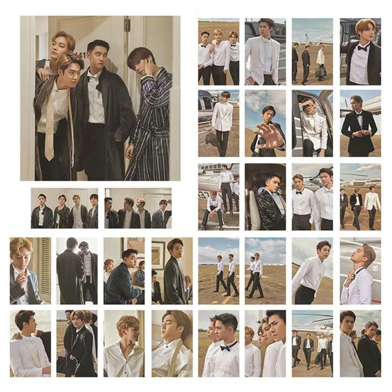 30pcs/set KPOP EXO Hawaii Photobook Album Self Made Paper Lomo Card Photo Card Poster Photocard For Fans Collective Gift images - 6