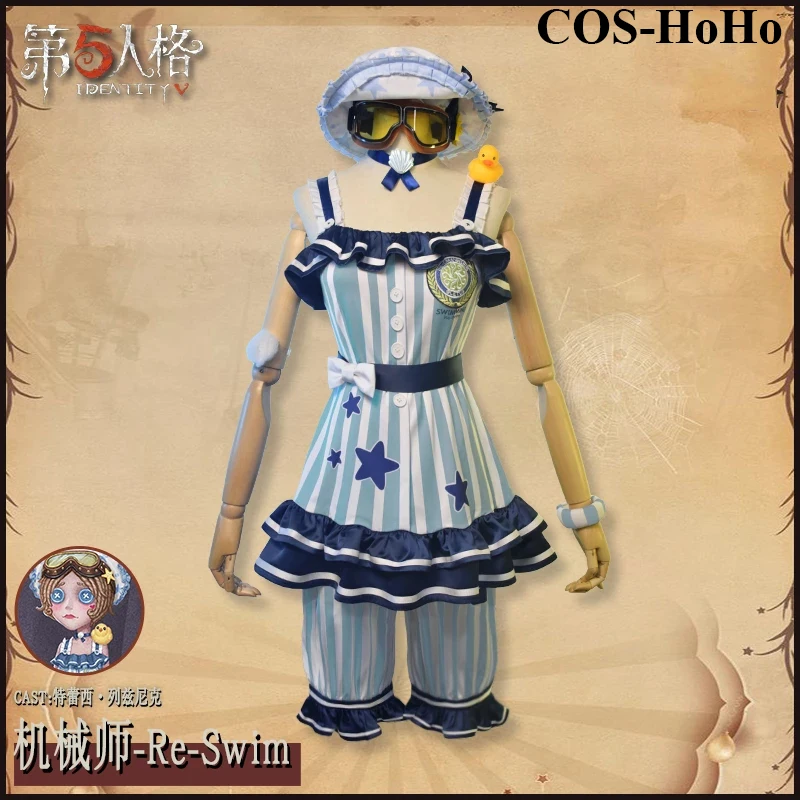 

COS-HoHo Anime Identity V Tracy Reznik-Re-Swim QiZhen Skin Game Suit Lovely Swimsuit Uniform Cosplay Costume Role Play Outfit