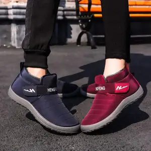 Мужские замшевые ботинки, черные ботильоны из флока, на плюшевой подкладке, с хб подкладкой, теплые ботинки для снега, зима 2021