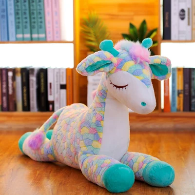 

candice guo! cute plush toy lovely cartoon candy color shapes body deer papa sleepy sika deer soft doll pillow birthday gift 1pc