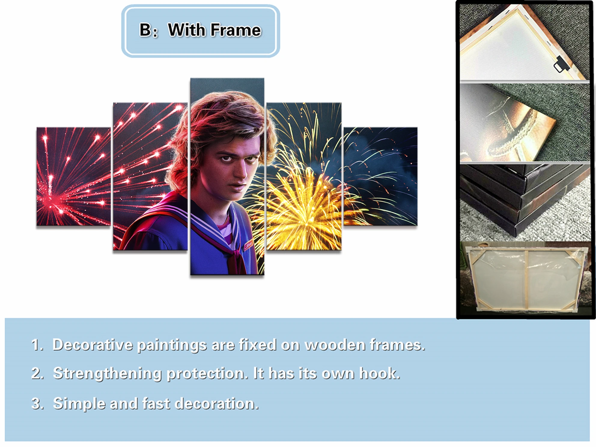 Модульная Картина на холсте для домашнего декора 5 шт. очень странные дела 3