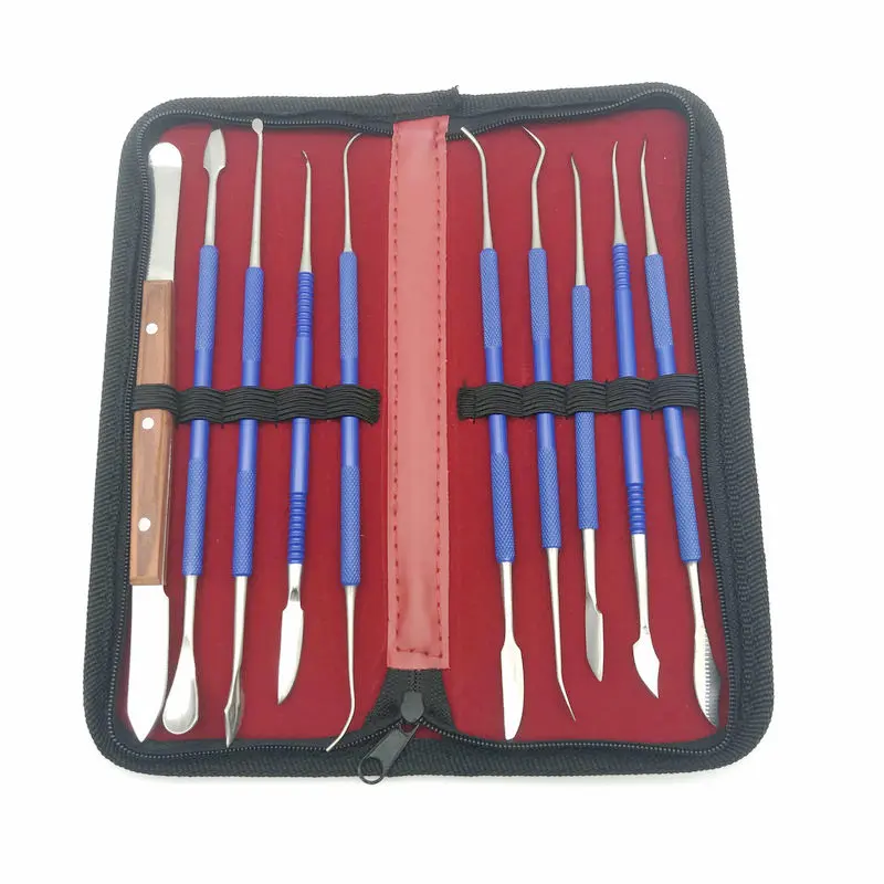 10 шт. стоматологический набор инструментов из нержавеющей стали для резьбы по воску стоматологический скульптурный нож стоматологический инструмент Стоматологическая лаборатория
