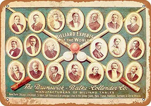 

12 x 16 Metal Sign - 1920 Brunswick Billiard Experts - Retro Wall Decor Home Decor