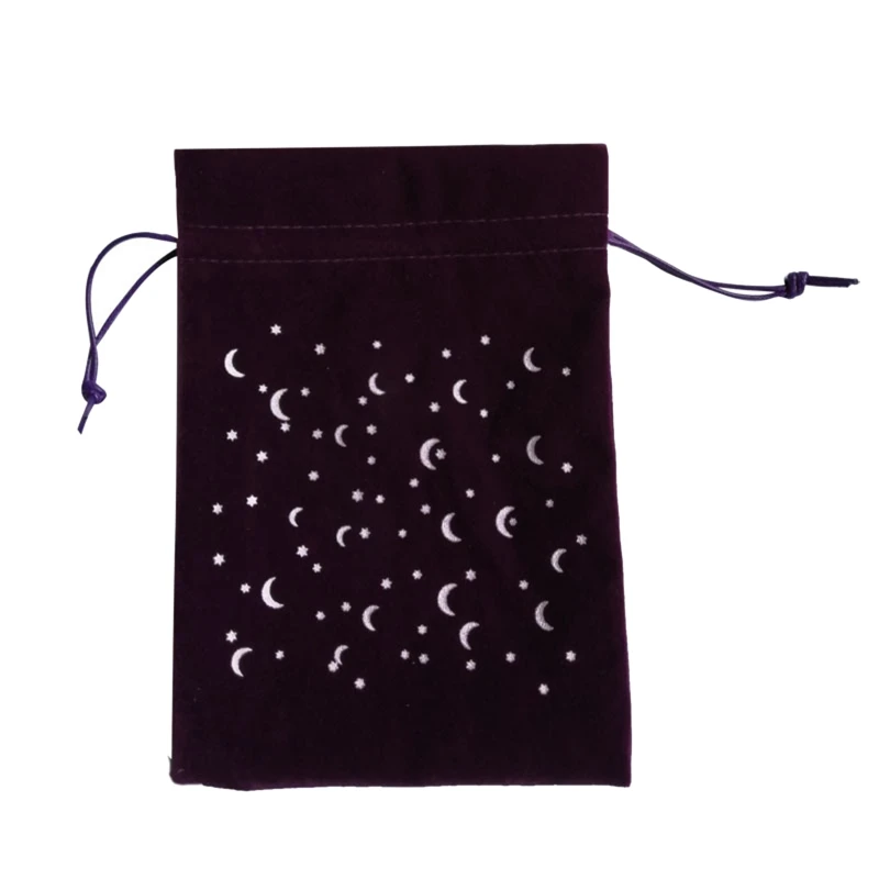

Бархатная сумка со звездами и Луной для настольных игр, таро, сумка для карт с изображением оракула, ведьмы, гадания, Фотосумка, ювелирная су...