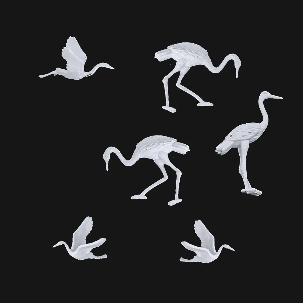 

Scale Model Animal Red-Crowned Crane Avian Big Bird For Scenery Landscape Layout