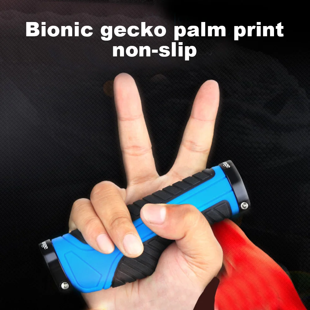 

1 Pair Bike Handlebar Grips Aluminum Double Lock-on Bike Handle Bar Rubber End Grips for Mountain Bike Folding Bike