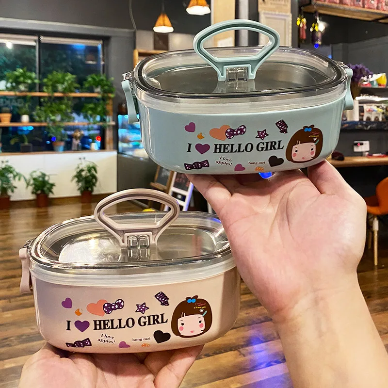 Корейский мультяшный Ланч-бокс для девочек офисных работников учеников