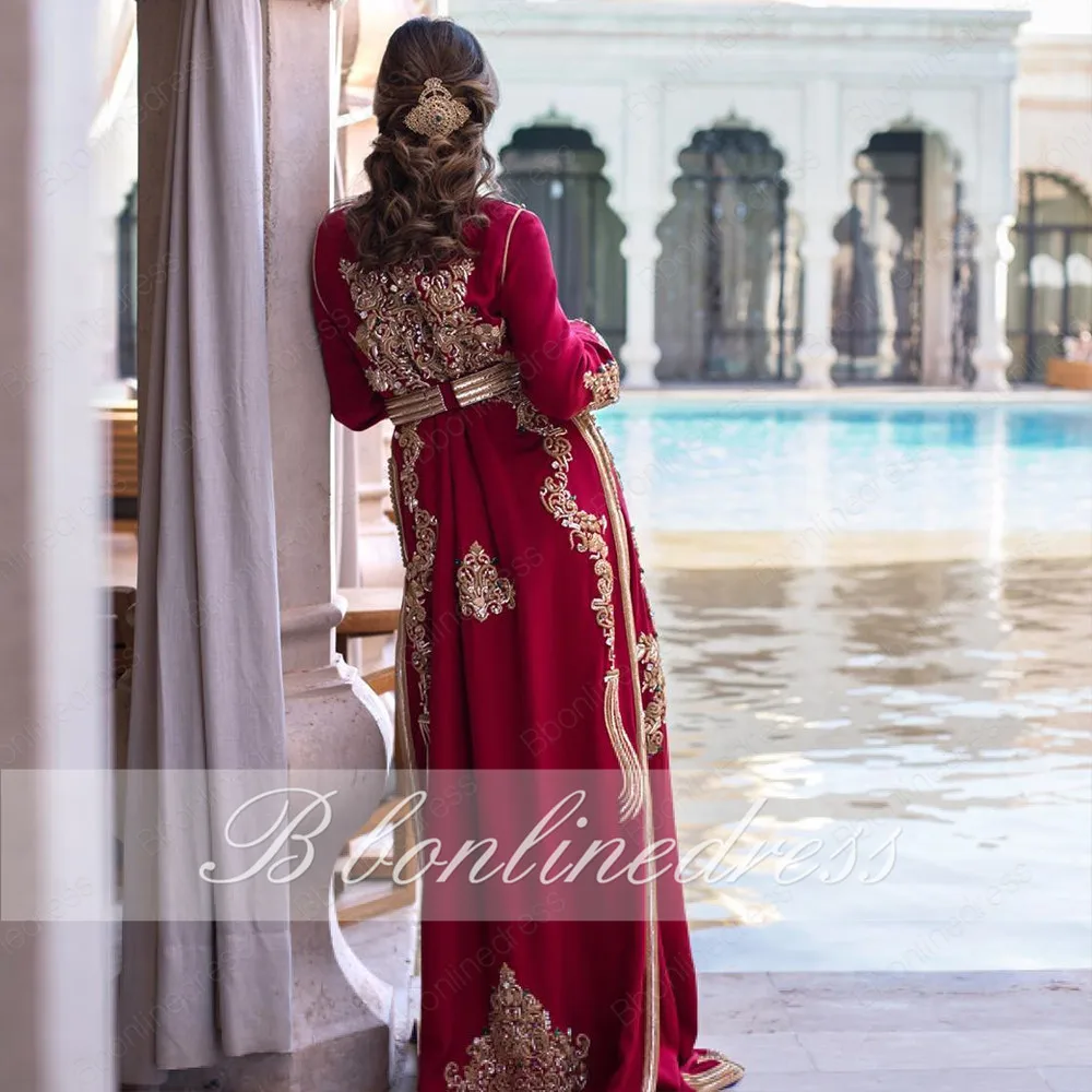 Bbonlinedress марокканское Caftan вечернее платье с бисером ручной работы мусульманское