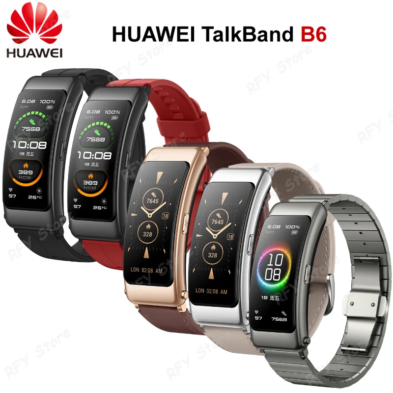 Смарт-браслет Huawei band B6 Bluetooth сенсорный экран AMOLED наушники 2020 | Электроника