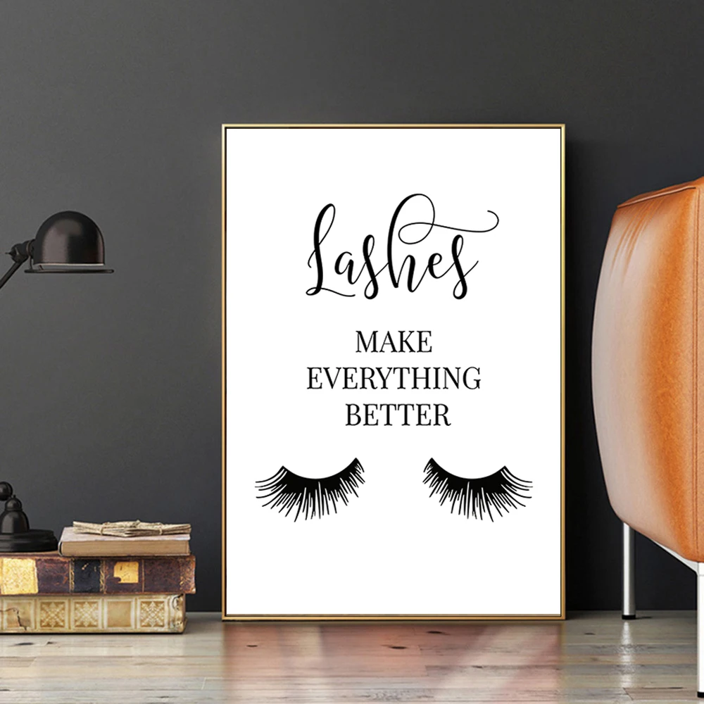 

MAKE EVERYTHING BETTERLetter Canvas Painting Black and White Wall Art Prints Scandinavian Modern Poster For Living Room Decor