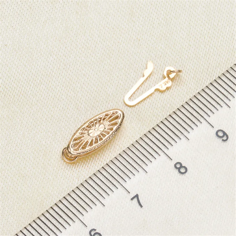 

Solid 14K Yellow Gold Insert Buckle Clasp Hooks End Connectors For Jewelry Making Findings Necklace Bracelet DIY