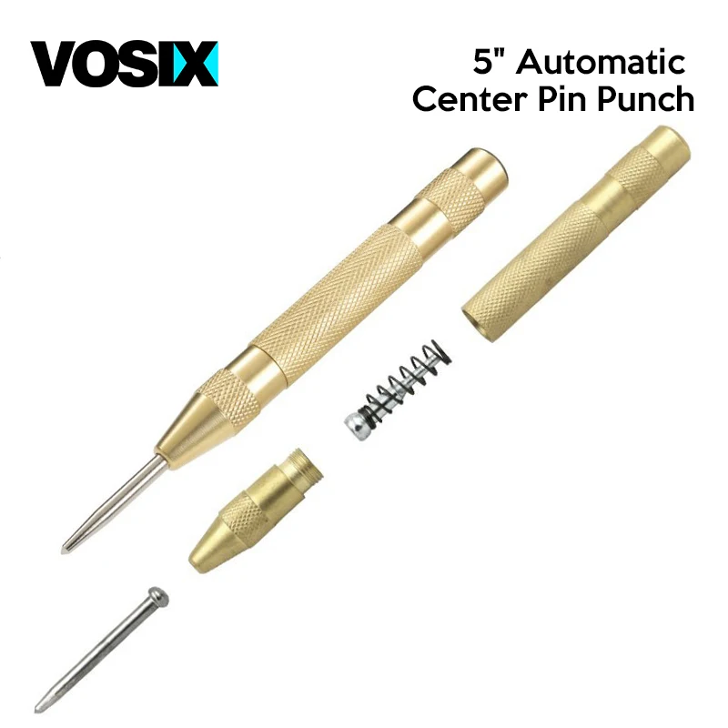 

5 Inch Automatic Punching Woodworking Tools Drill Bit Electric Tools Metal Drills Center Pin Punch Spring Loaded Dent Marker