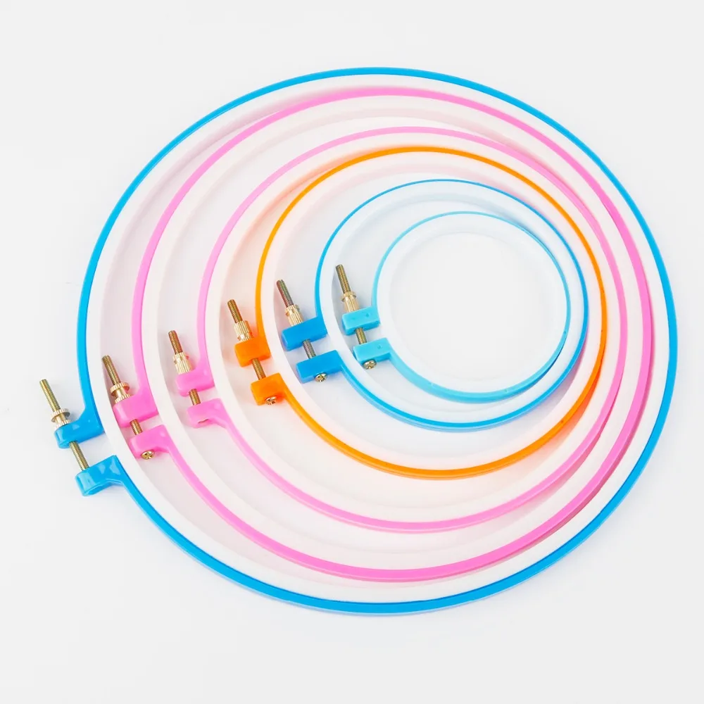 1 шт. 11 см рамка для вышивки крестиком Сделай Сам Рукоделие пластиковые круглые