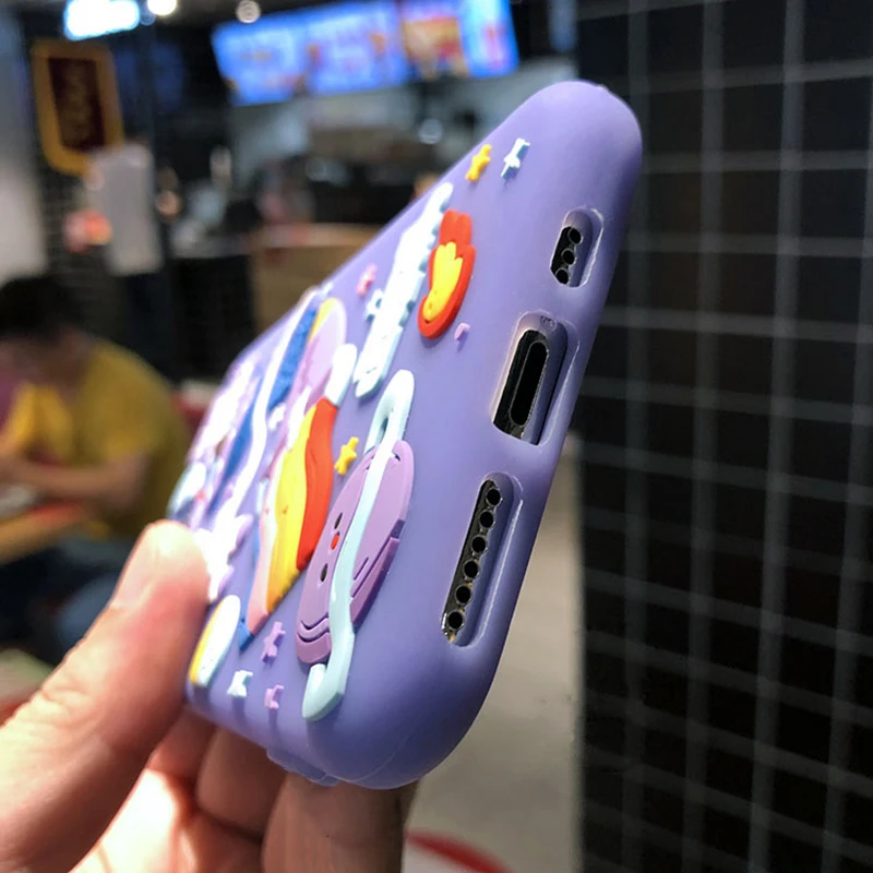 

For iPhone 12 Mini 11 Pro Max X Xs XR 3D Cute Cartoon Space Astronaut Phone Case For iPhone 7 8 Plus SE 2020 Soft Silicone Cover