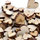 Милые 100 шт. 4 размера смешанные деревенские деревянные любовь сердце свадебный стол зеркало аксессуары