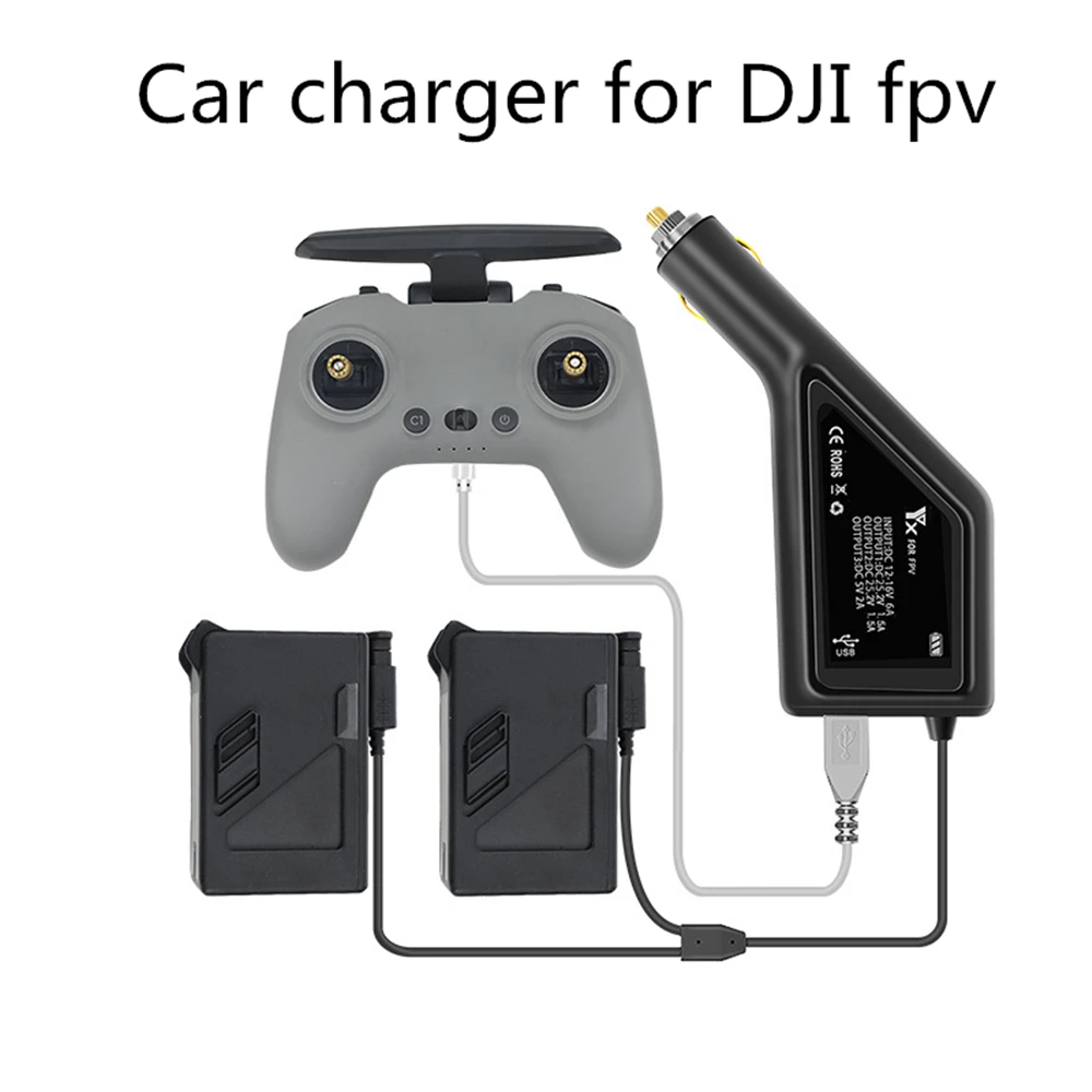 

For DJI FPV Dual Battery Car Charger Kit for DJI FPV Drone Accessories