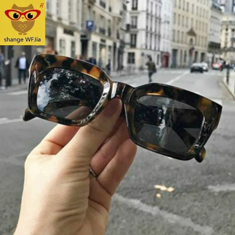 Квадратные Солнцезащитные очки для мужчин и женщин солнцезащитные в яркой
