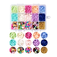 1 box polymer clay beads pearl glass beads ccb plastic beads mixed beads set for diy trendy bracelet jewelry making accessories
