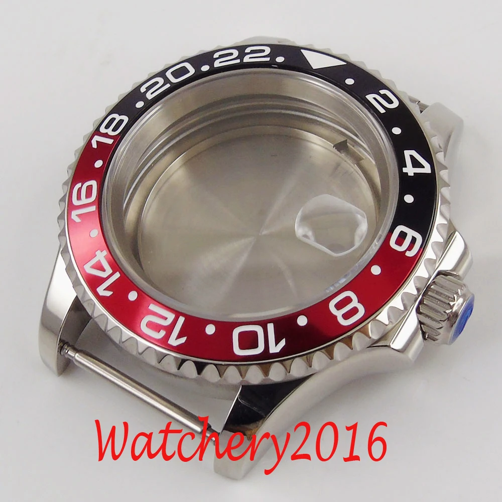 

41mm Sapphire glass bidirectional bezel 316L stainless steel Watch Case fit Miyota 8215 ETA 2836 movement