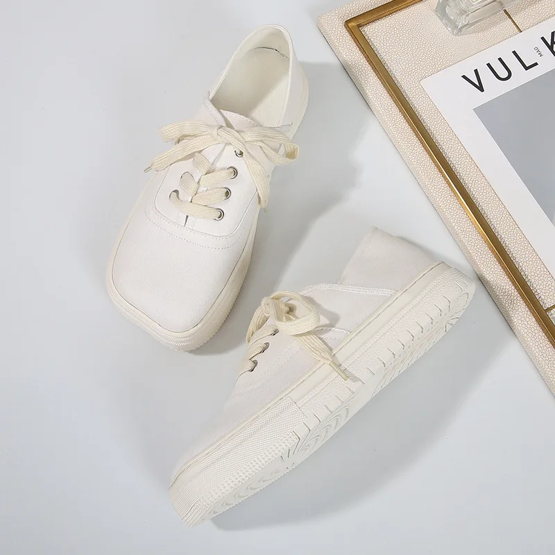 

Espadrille Shoes Casual Female Sneakers Large Size Women All-Match Clogs Platform Square Toe Comfortable Big Size Creepers New R