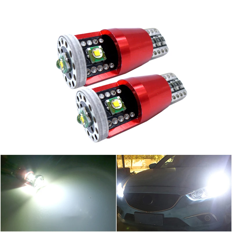 

2x Bright W5W LED T10 LED Bulb canbus High power LED Car Interior Light 15W 186 194 12V 24V Parking Position Width Lamp White