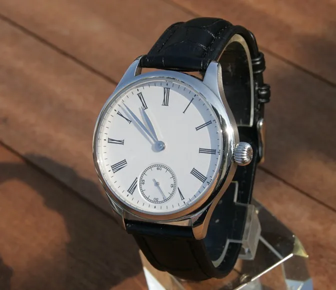 44 мм белый Римский циферблат азиатские 6498 17 драгоценностей механический ручной