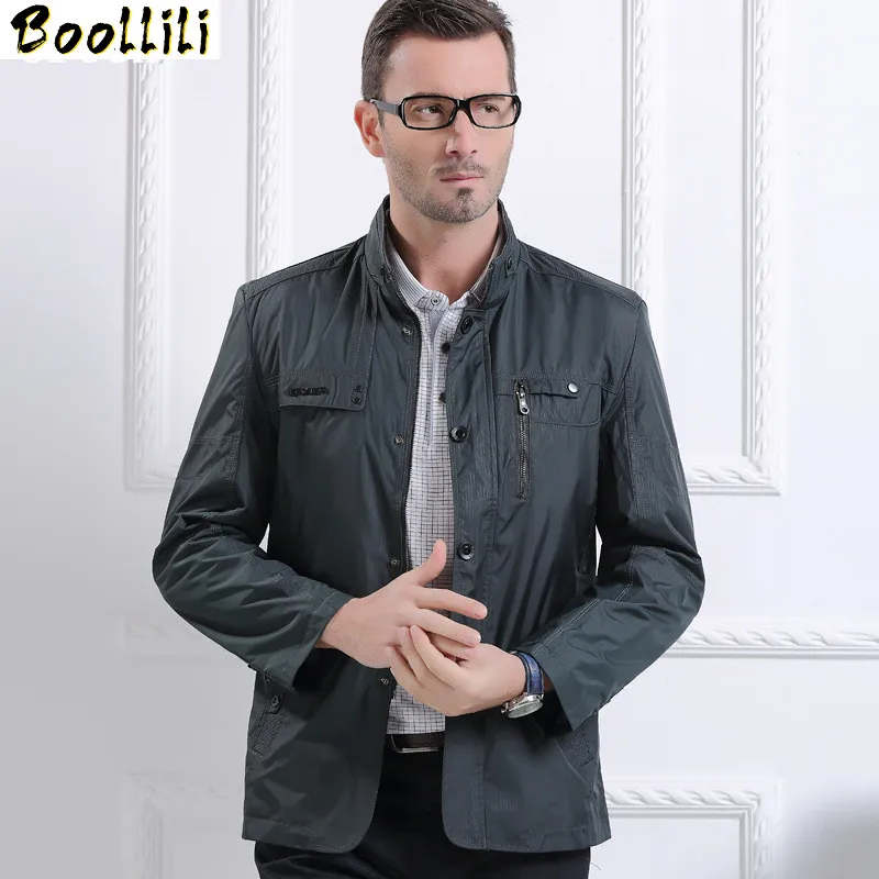Мужская Повседневная Деловая куртка Boollili зеленая на весну и осень Chaquetas Hombre
