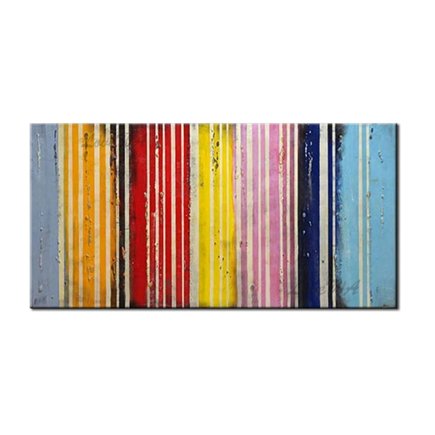 

100% Hand Painted Rainbow Colorful Oil Painting Canvas Wall Art Large Abstract Paintings Art Wall Decor Wall Pictures Artwork